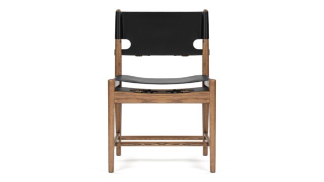 The Aksel – Deep Black Vegan Leather, Side Chair