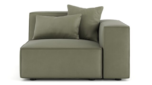 The Arles – Sage Vegan Suede, Right Arm Module
