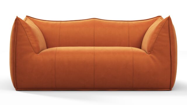 The Bambole – Apricot Velvet, Two Seater Sofa