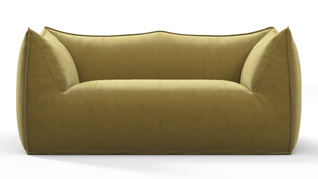 The Bambole – Olive Gold Velvet, Two Seater Sofa