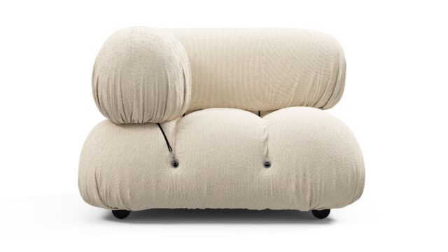 The Bellini Outdoor – Cream Chunky Performance Weave (Outdoor), Left Corner