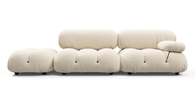 The Bellini – Cream Chunky Performance Weave (Outdoor), Open End Sofa (Left)