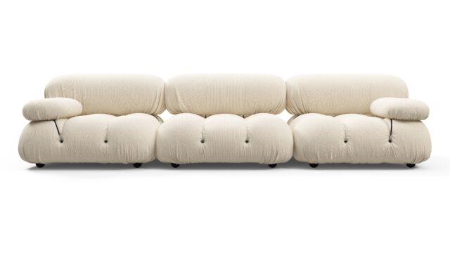 The Bellini – Cream Chunky Performance Weave (Outdoor), Three Seater Sofa