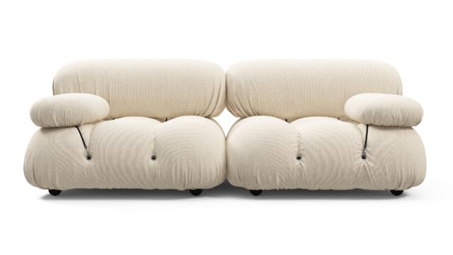 The Bellini – Cream Chunky Performance Weave (Outdoor), Two Seater Sofa