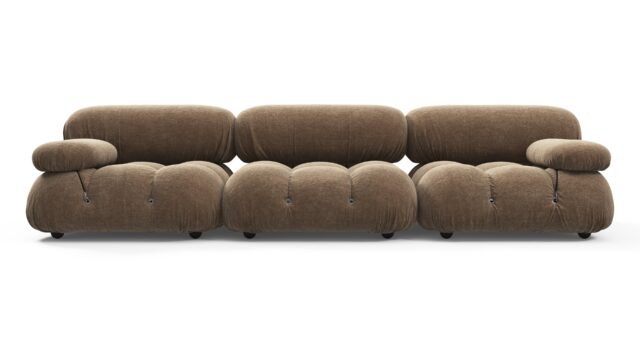 The Bellini – Cappuccino Brown Chenille, Three Seater Sofa