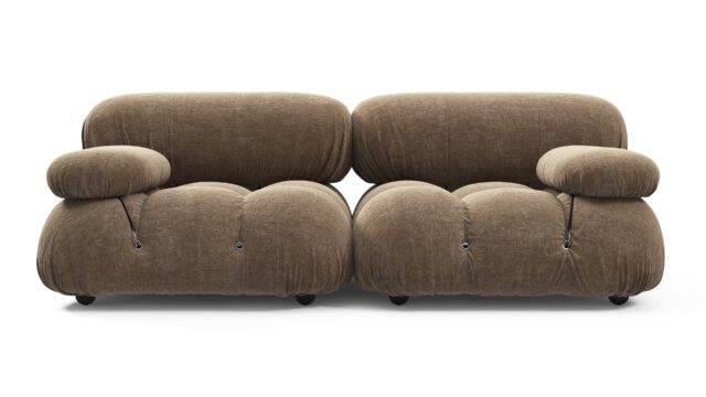 The Bellini – Cappuccino Brown Chenille, Two Seater Sofa