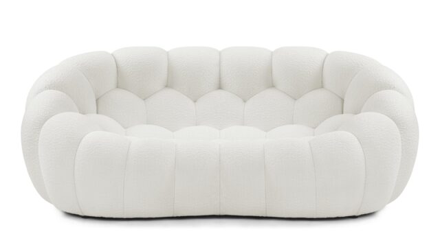 The Bubble – Cream Jersey, Two Seater Sofa