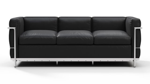 The Corbusier – Vintage Black Vegan Leather, Petit Modele