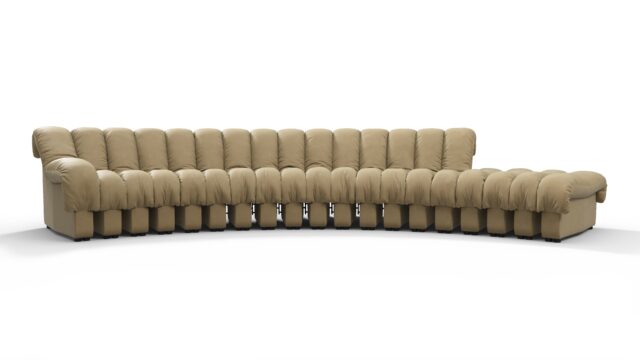 The DS 600 – Beige Vegan Leather, Sectional Sofa