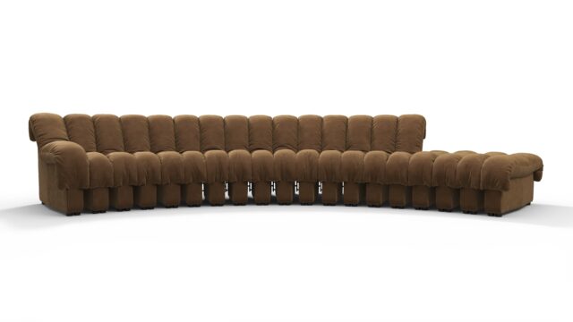 The DS 600 – Brown Vegan Suede, Sectional Sofa
