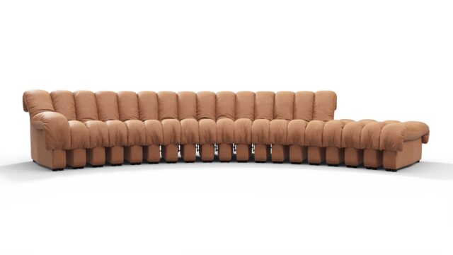 The DS 600 – Tan Vegan Leather, Sectional Sofa
