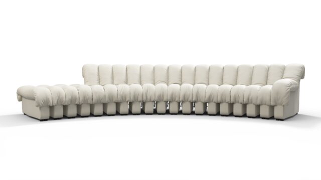 The DS 600 – Cream Vegan Leather, Sectional Sofa