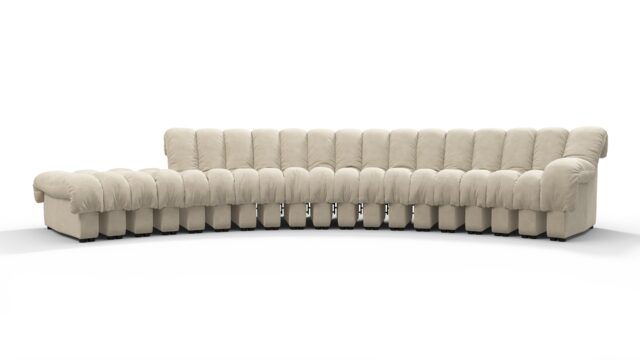 The DS 600 – Eggshell Vegan Suede, Sectional Sofa