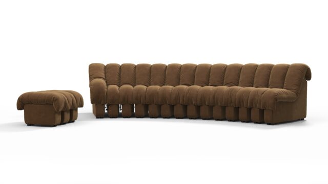 The DS 600 – Brown Vegan Suede, Sectional Sofa