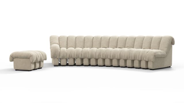 The DS 600 – Eggshell Vegan Suede, Sectional Sofa
