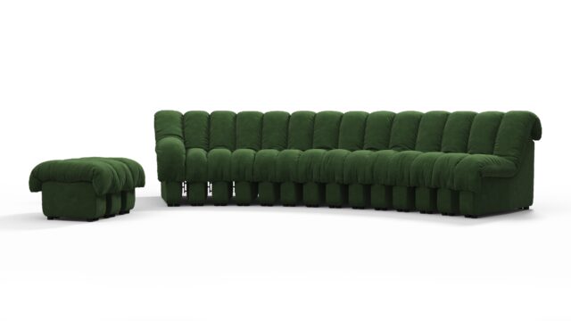 The DS 600 – Tarragon Vegan Suede, Sectional Sofa