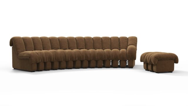 The DS 600 – Brown Vegan Suede, Sectional Sofa