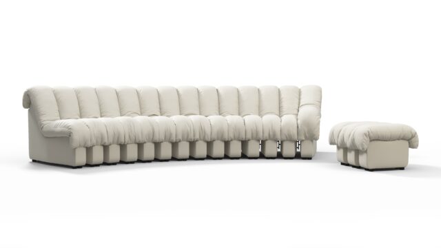 The DS 600 – Cream Vegan Leather, Sectional Sofa