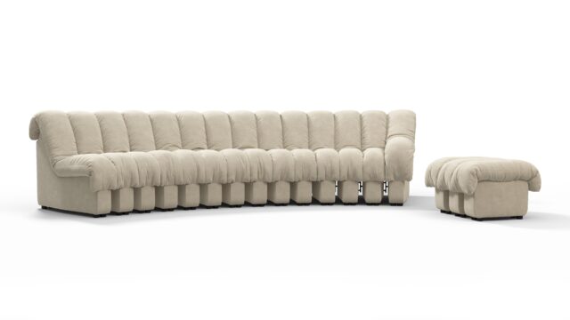 The DS 600 – Eggshell Vegan Suede, Sectional Sofa