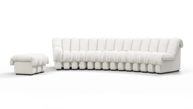 The DS 600 – White Boucle, Sectional Sofa