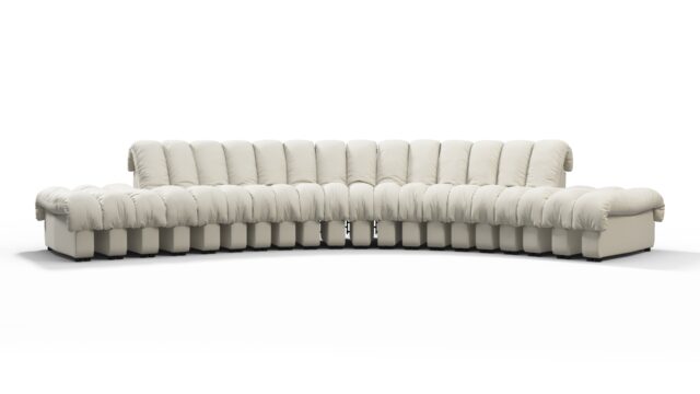 The DS 600 – Cream Vegan Leather, Large Open End Sofa