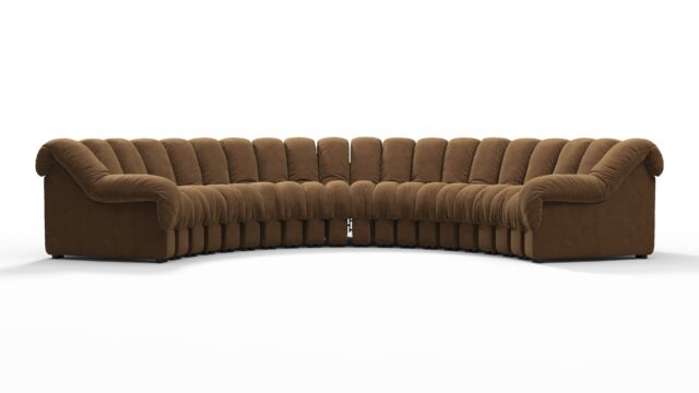 The DS 600 – Brown Vegan Suede, Large Sectional