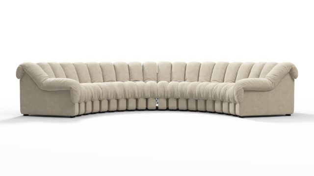 The DS 600 – Eggshell Vegan Suede, Large Sectional