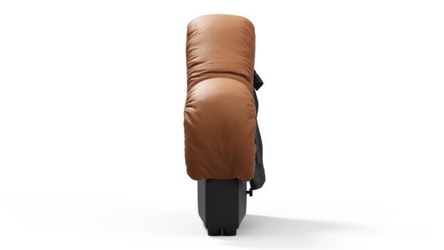 The DS 600 – Vintage Tan and Black Vegan Leather, Left End Sofa Module