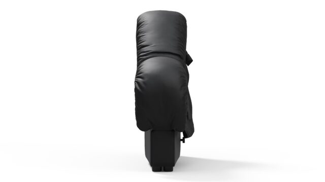 The DS 600 – Black Vegan Leather, Left End Sofa Module