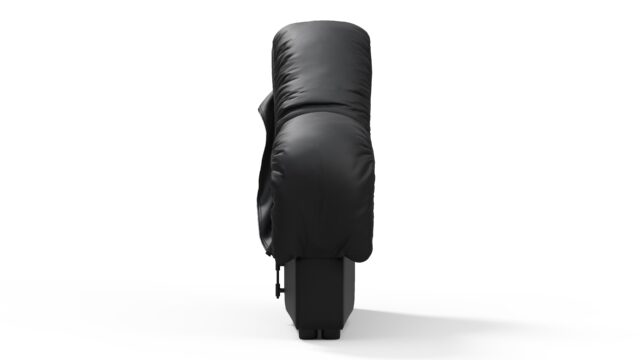 The DS 600 – Black Vegan Leather, Right End Sofa Module