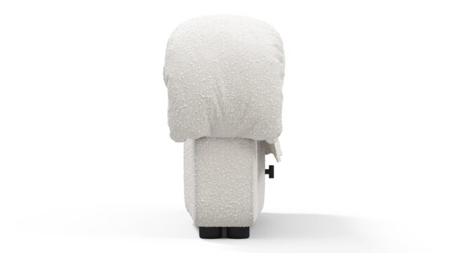 The DS 600 – White Boucle, Left End Stool Module