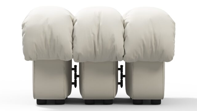 The DS 600 – Cream Vegan Leather, Ottoman