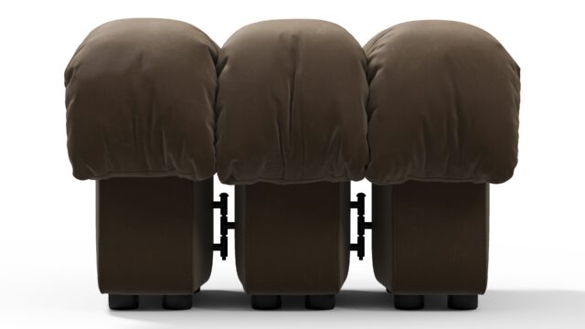 The DS 600 – Distressed Brown Vegan Leather, Ottoman