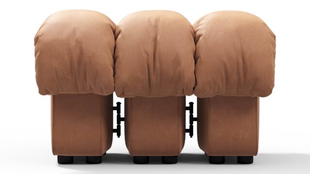 The DS 600 – Tan Vegan Leather, Ottoman