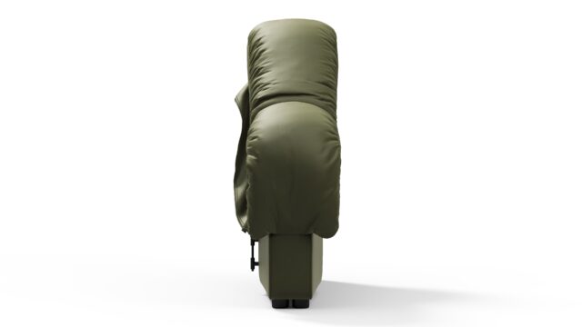 The DS 600 – Deep Olive Vegan Leather, Right End Sofa Module