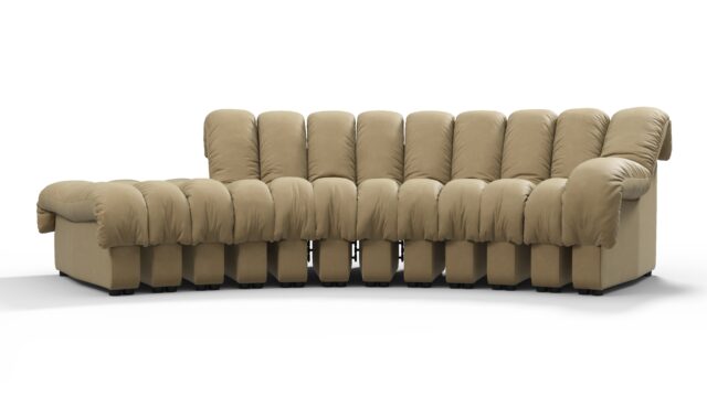 The DS 600 – Beige Vegan Leather, Small Open End Sofa (Left)