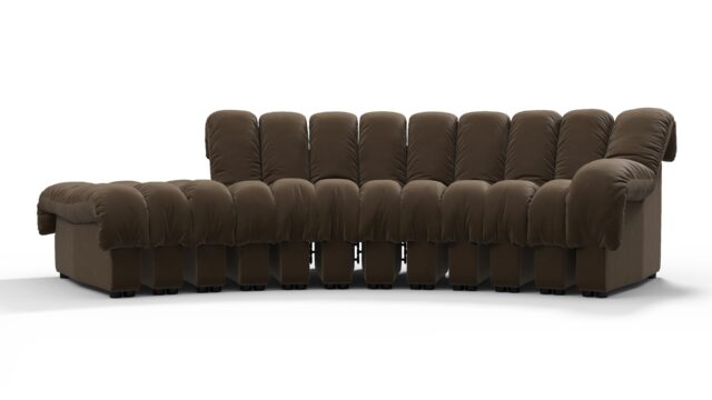 The DS 600 – Distressed Brown Vegan Leather, Small Open End Sofa (Left)