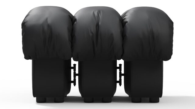 The DS 600 – Black Vegan Leather, Ottoman