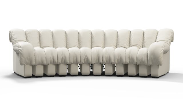 The DS 600 – Cream Vegan Leather, Three Seater Sofa