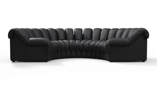 The DS 600 – Black Vegan Leather, Sectional