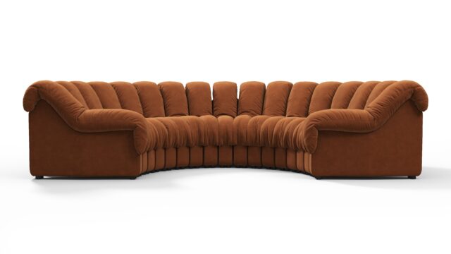 The DS 600 – Burnt Orange Vegan Suede, Sectional