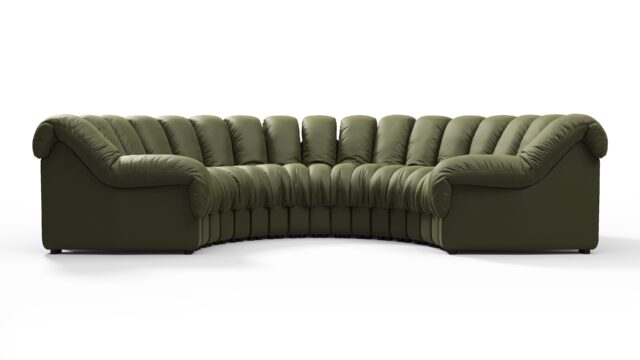 The DS 600 – Deep Olive Vegan Leather, Sectional