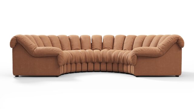 The DS 600 – Tan Vegan Leather, Sectional