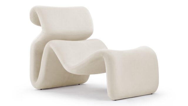 The Etcetera – Champagne Velvet, Lounge Chair