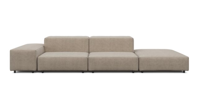 The Extrasoft – Biscotti Brushed Weave, Open End Sofa (Right)
