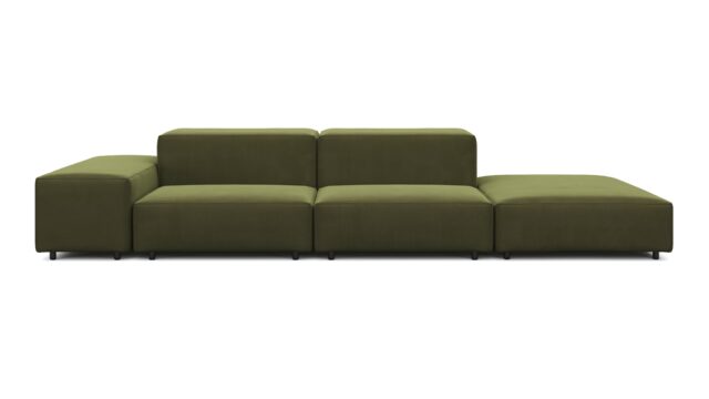 The Extrasoft – Spruce Luxe Velvet, Open End Sofa (Right)