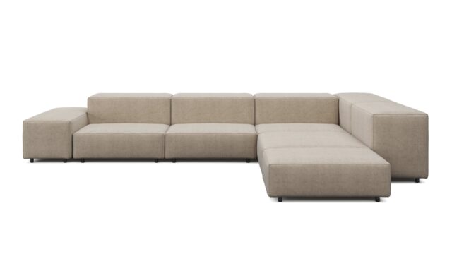 The Extrasoft – Biscotti Brushed Weave, Corner (Right)
