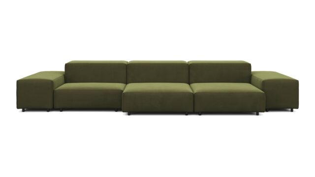 The Extrasoft – Spruce Luxe Velvet, Three Seater Sofa (Left)
