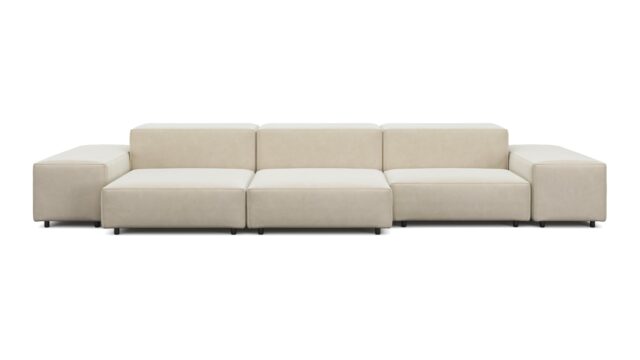 The Extrasoft – Eggshell Vegan Suede, Three Seater Sofa (Right)