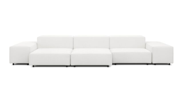 The Extrasoft – White Linen, Three Seater Sofa (Right)